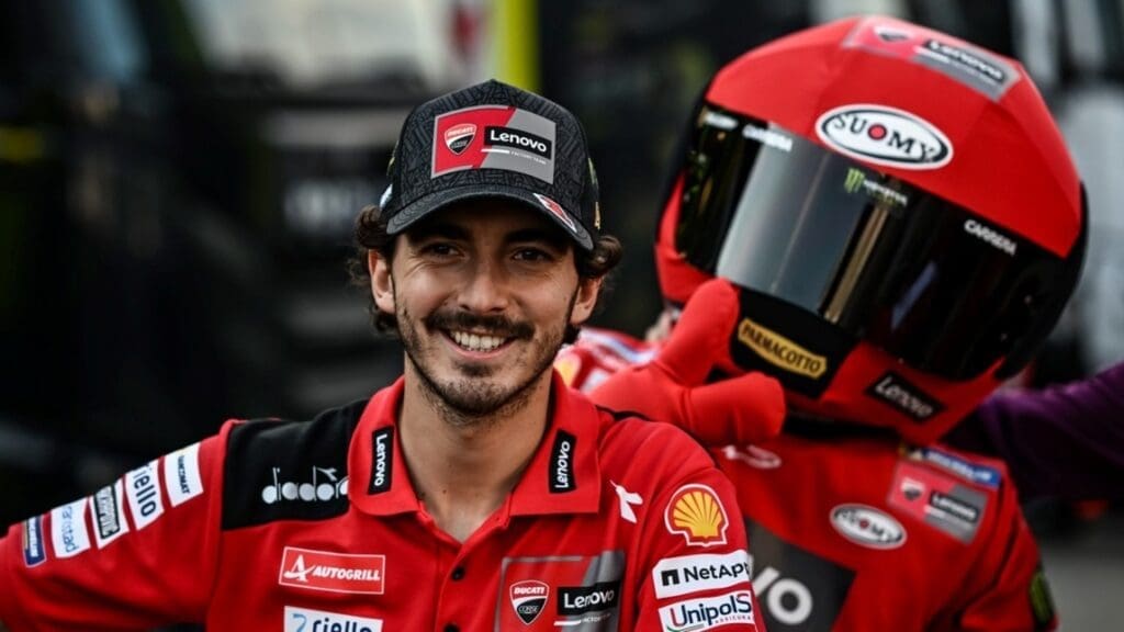 Pecco Bagnaia, davanti a tutti nel WarmUp di Misano