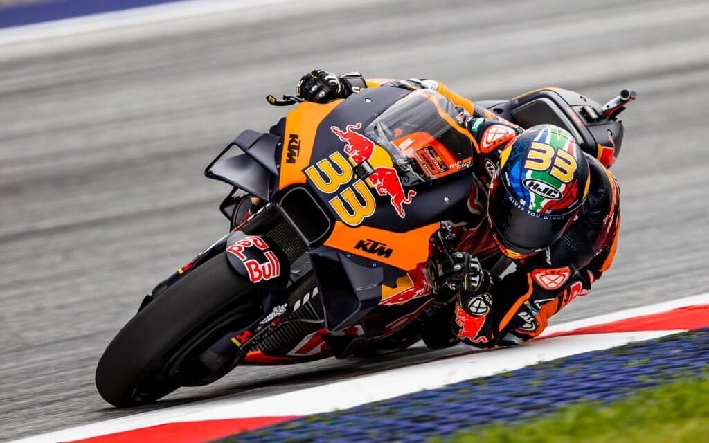La KTM nei test MotoGP di Brad Binder