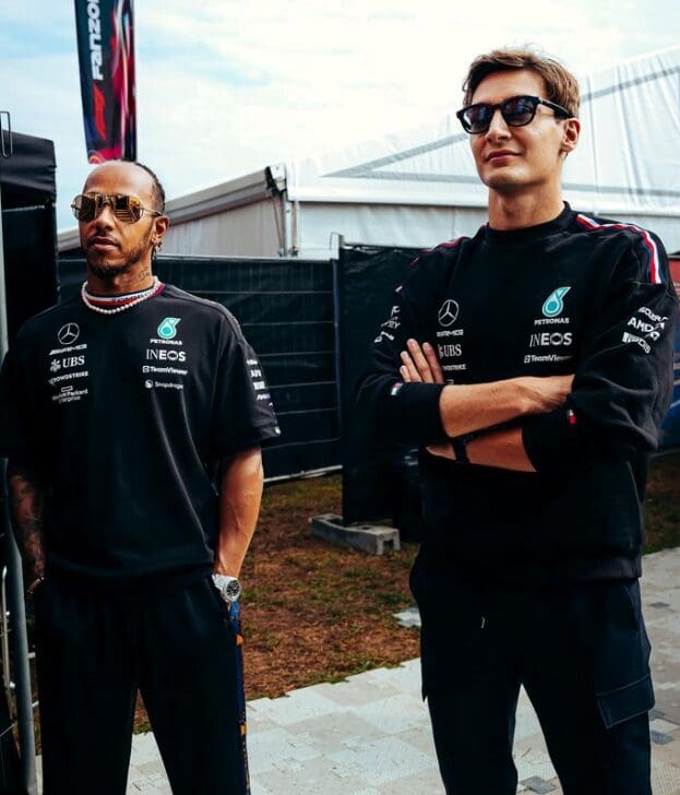 Lewis Hamilton e George Russell