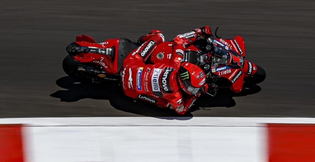 Pecco Bagnaia, il quale dovrà affrontare il Q1 poco prima della gara visto il nuovo programma MotoGP