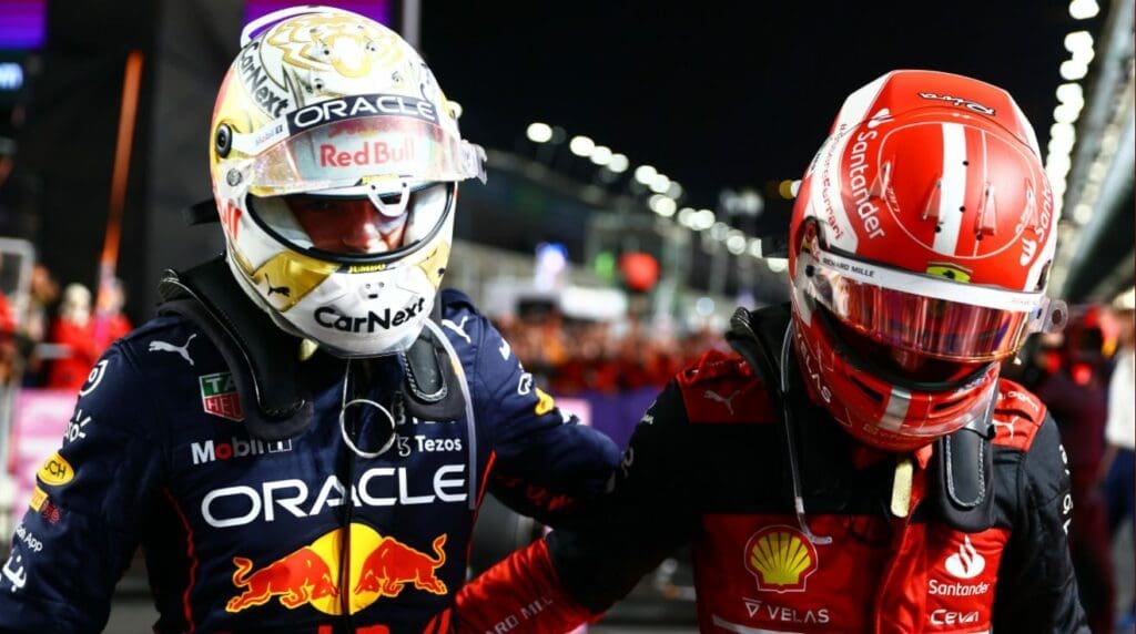 Leclerc e Verstappen