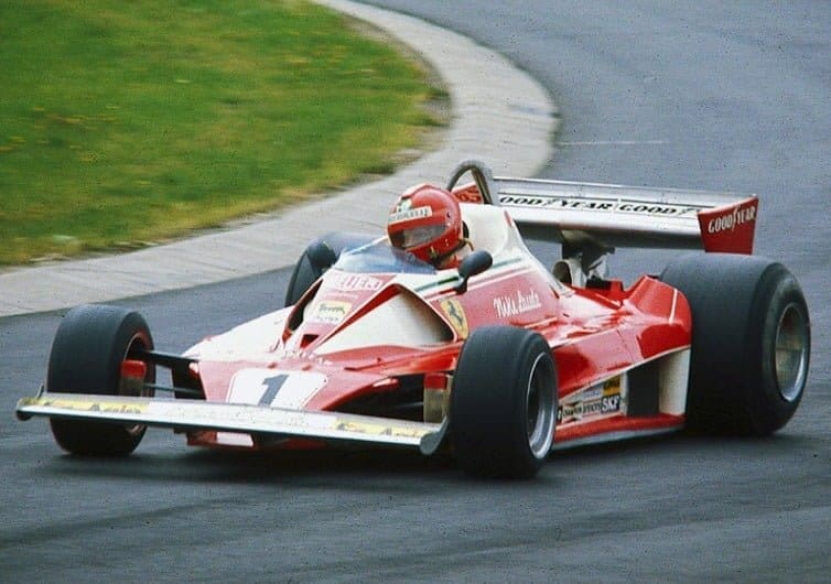 Lauda alla guida della Ferrari
