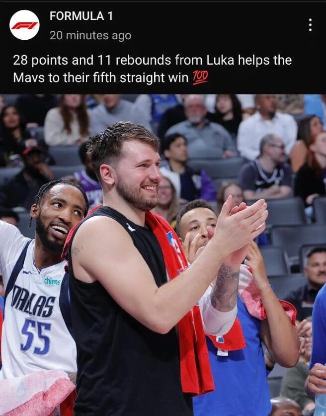Il post pubblicato dal Social Media Manager della Formula 1: si tratta... dell'NBA!