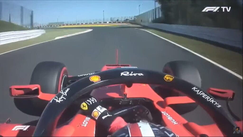 charles leclerc e lo specchietto a suzuka