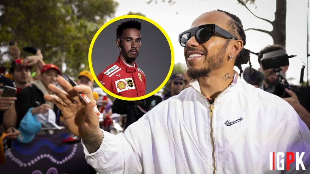 hamilton in ferrari