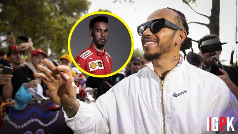 hamilton in ferrari