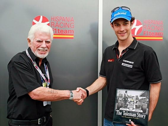 Ted Toleman e Ayrton Senna scrissero la storia a Monaco1984: in foto, Toleman con il nipote di Ayrton, Bruno Senna