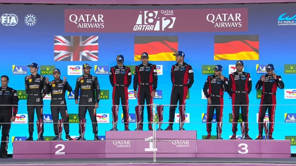 Porsche sceglie le maniere forti: sempre a podio nel 2024, l'immagine del podio in Qatar 