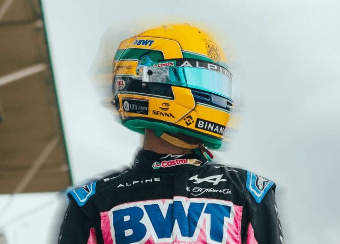 casco di gasly ad imola