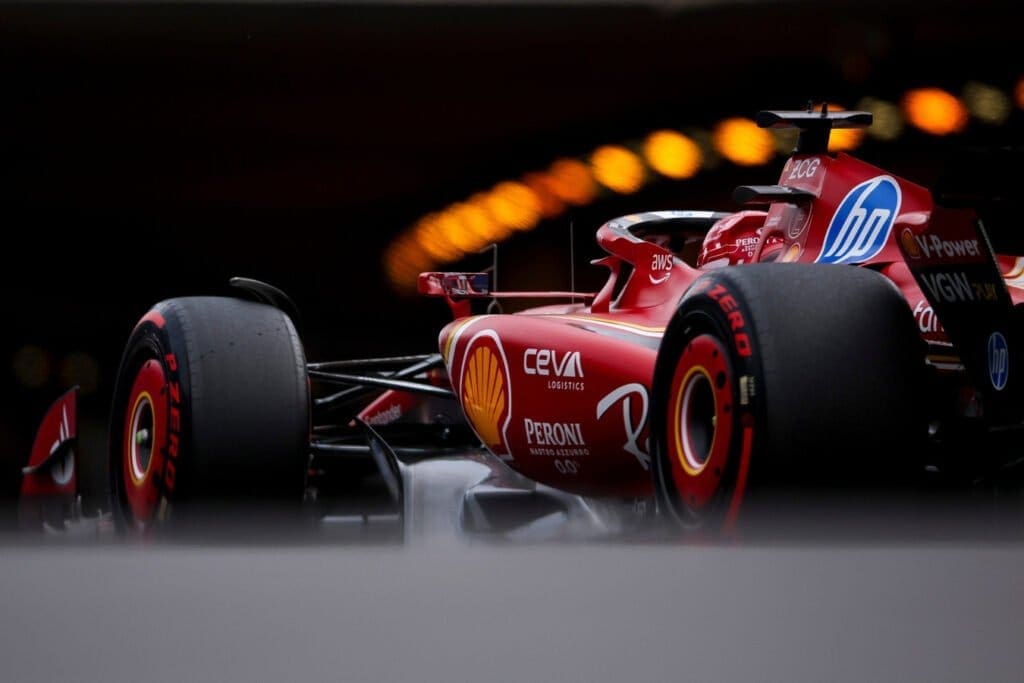 Charles Leclerc durante le FP3 a Monaco
