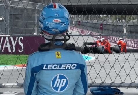Leclerc fuori all'inizio delle FP1 a Miami: disastro per il pilota Ferrari