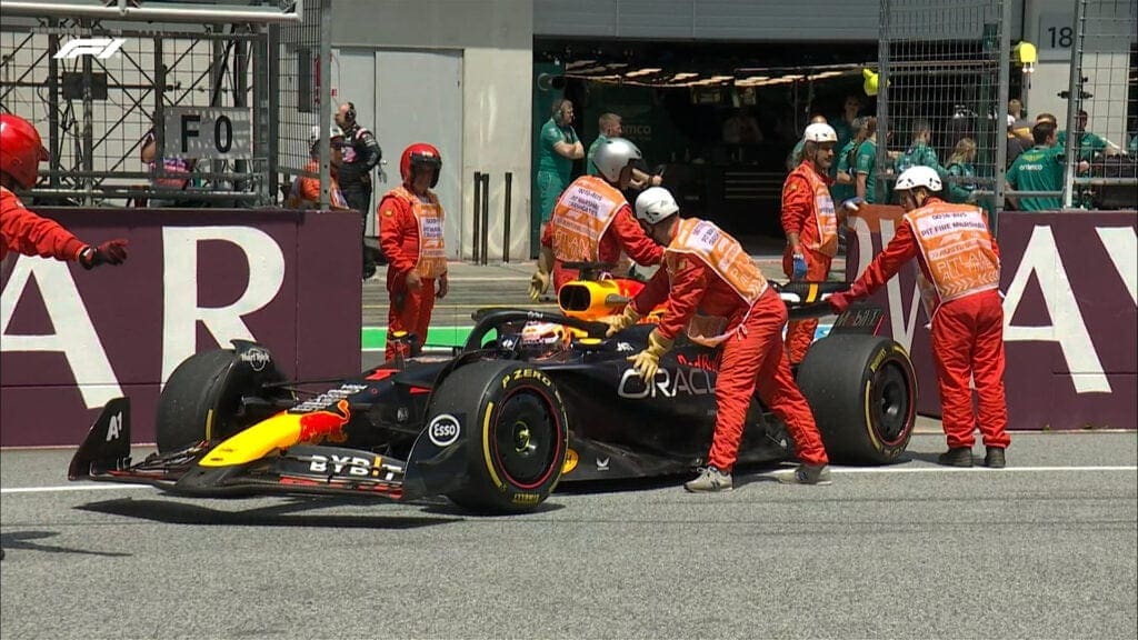 problemi per verstappen in austria