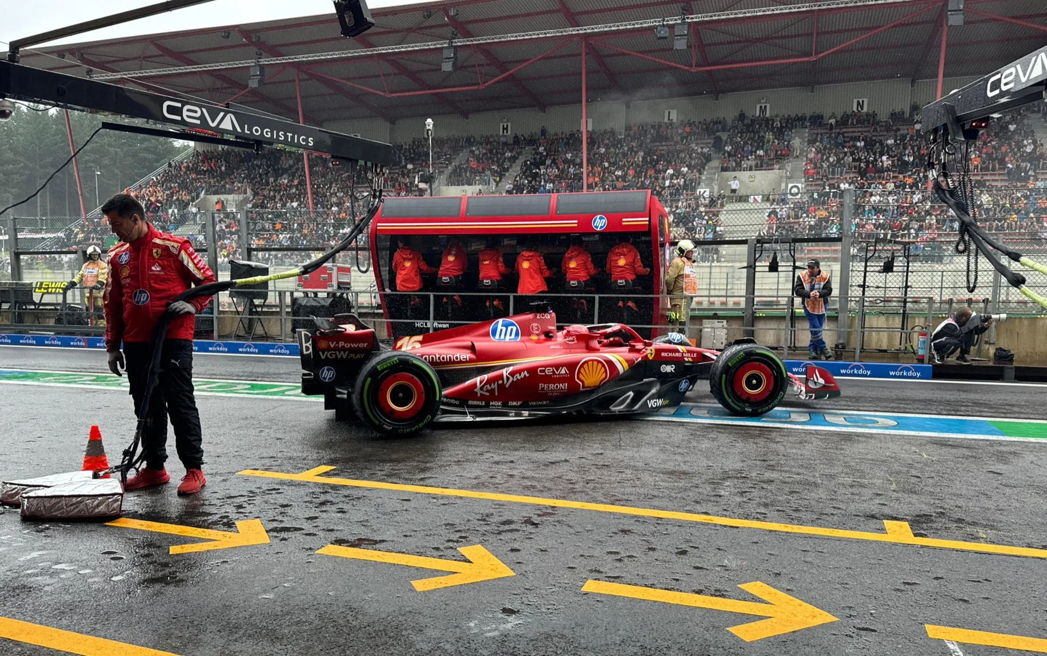ferarri pioggia