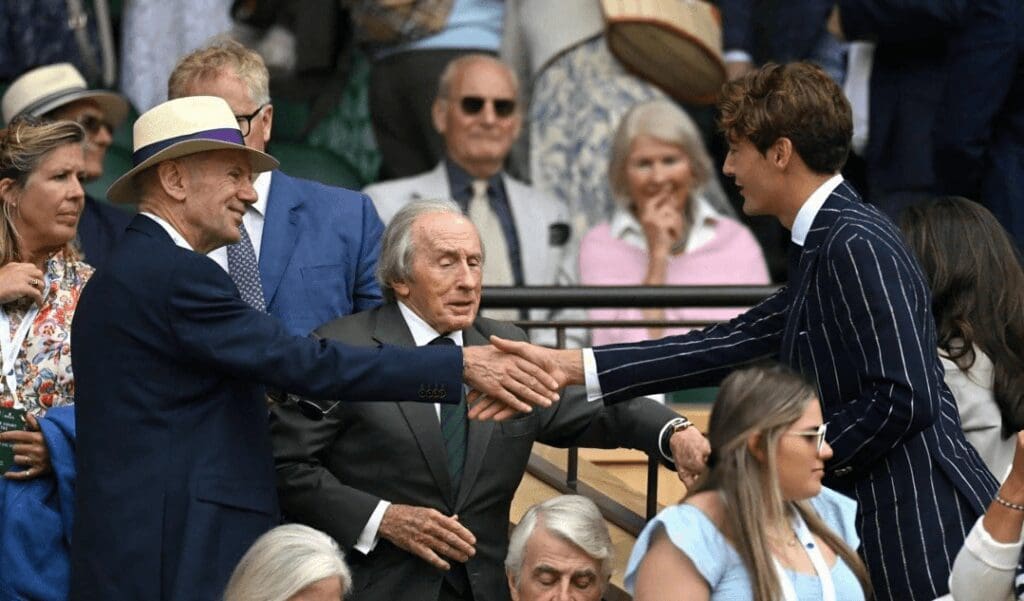 So much F1 at Wimbledon: Russell, Gasly, Jackie Stewart, and… Adrian Newey!