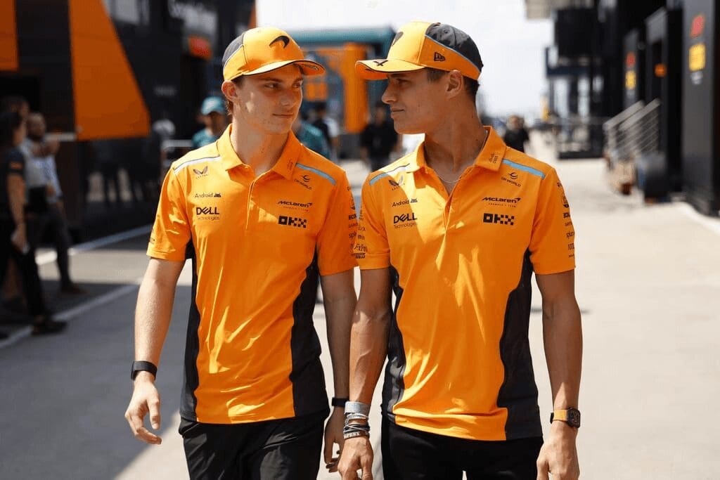 Lando Norris ed Oscar Piastri, prima delle FP3 in Ungheria