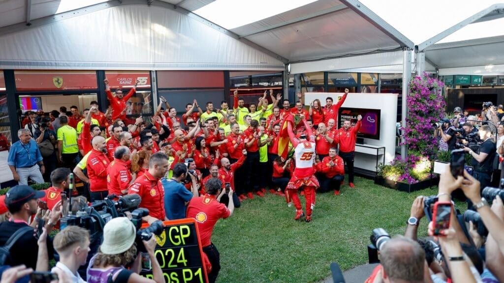 Ferrari, Carlos Sainz ha vinto il Gran Premio d'Australia 2024.