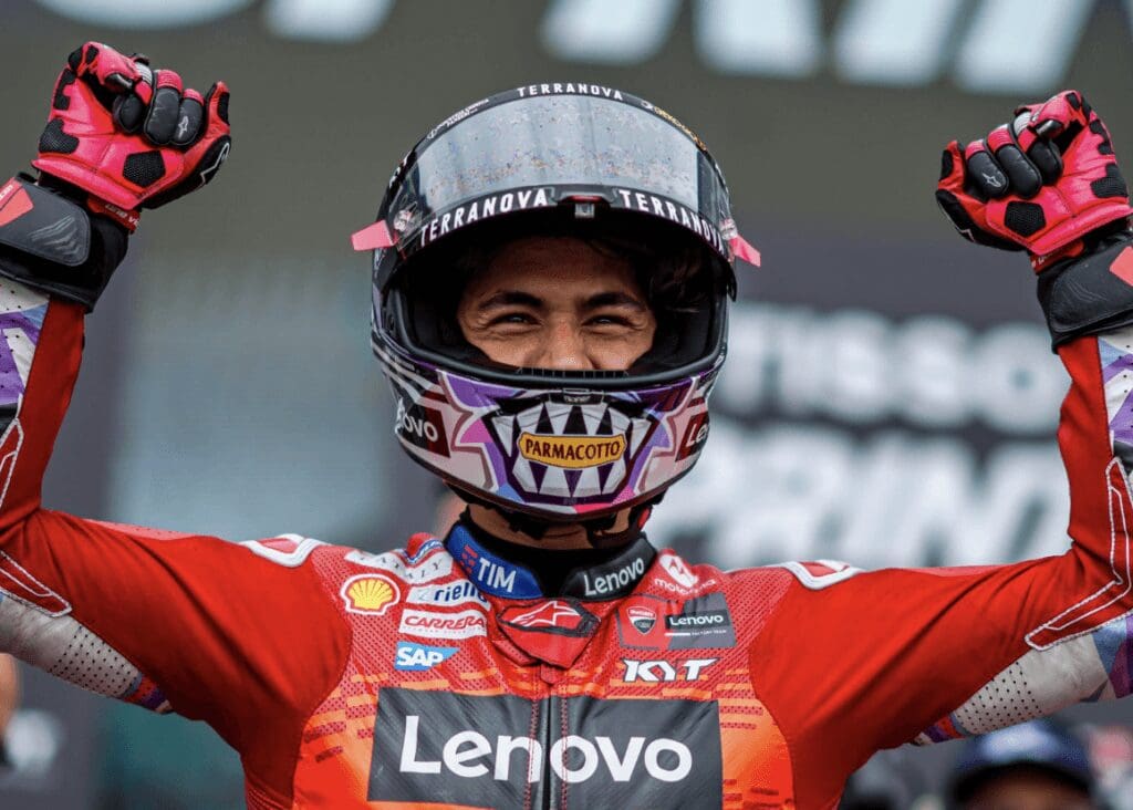 METEO e ORARI della MotoGP in Austria: in foto Enea Bastianini, dominatore dell'ultimo weekend a Silverstone