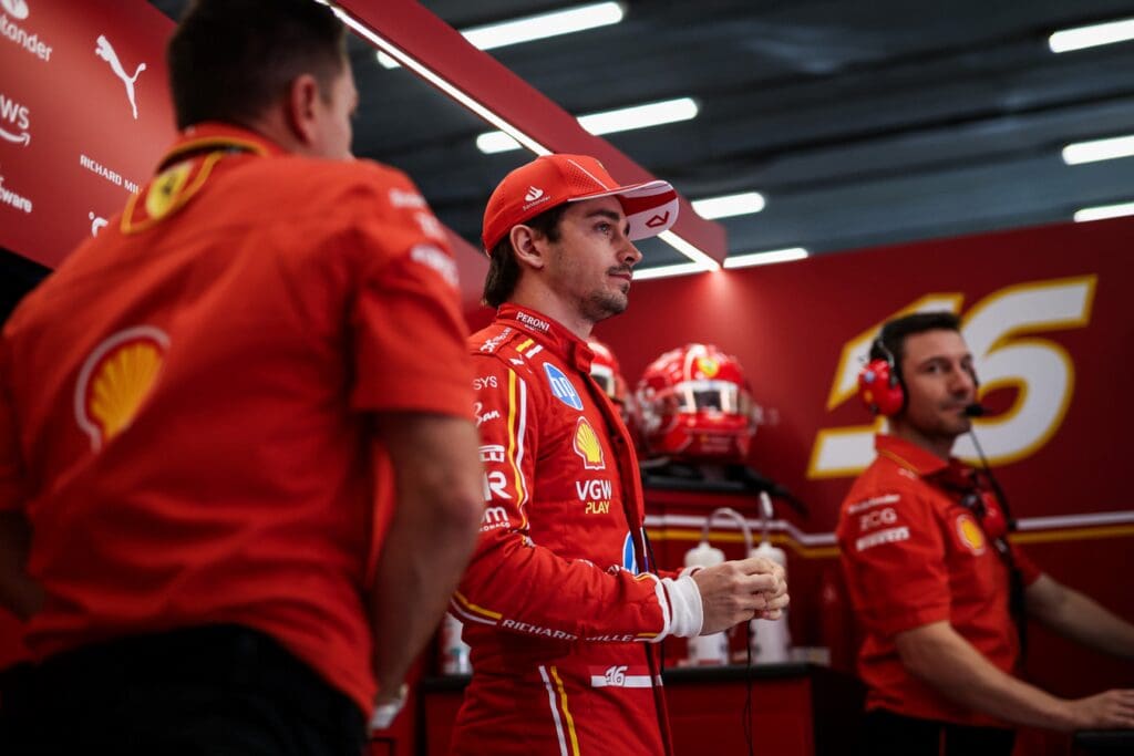 Marco Scourtis Leaves Ferrari: Pictured, Charles Leclerc, one of the two Ferrari drivers