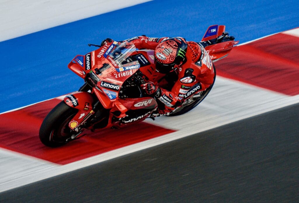 Pecco Bagnaia, during the MotoGP in San Marino
