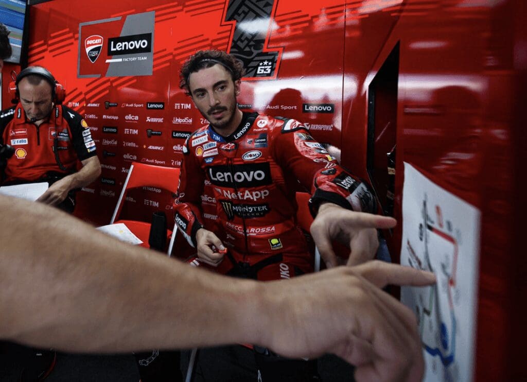 Pecco Bagnaia, durante le Pre-Qualifiche MotoGP in Indonesia