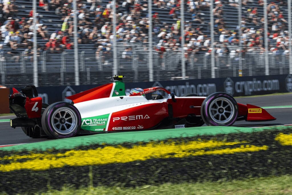 I risultati della Feature F2 a Monza: in foto, Andrea Kimi Antonelli, 4° al traguardo