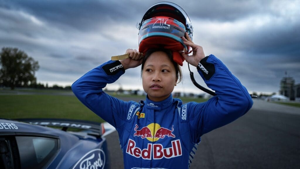Chloe Chambers ha gareggiato durante la finale della Mustang Challenge 2024 all’8 Ore di Indianapolis.