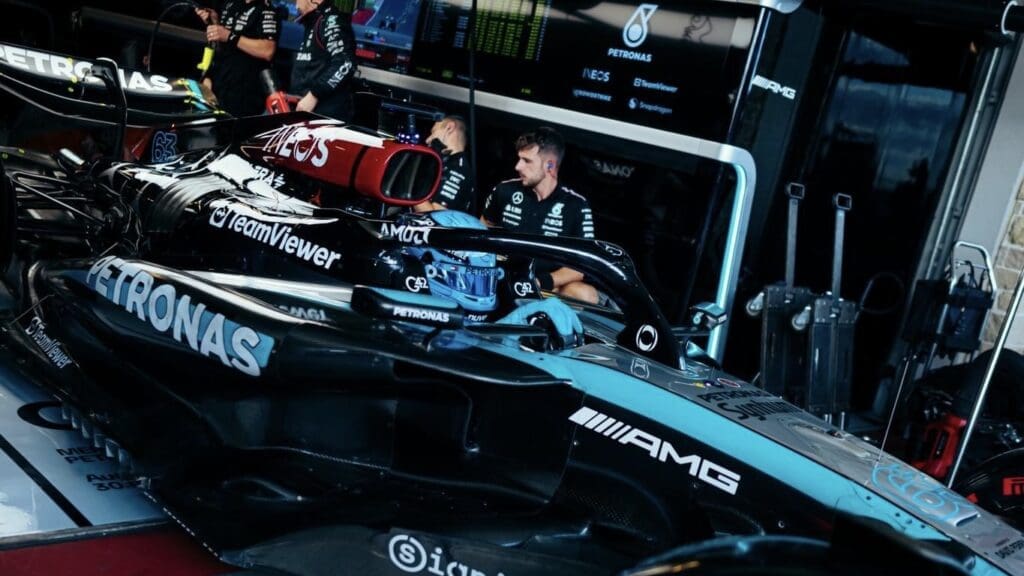 Grandiosa rimonta per George Russell con la sua Mercedes ad Austin.