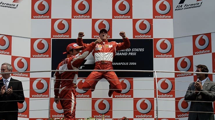 2006, è 1-2 Ferrari negli Stati Uniti.