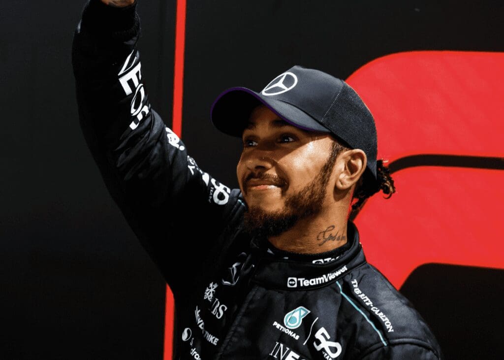 Lewis Hamilton, al termine delle qualifiche del Gran Premio di Singapore