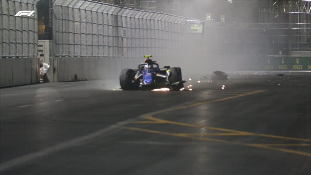 Franco Colapinto's bad accident in Q2.