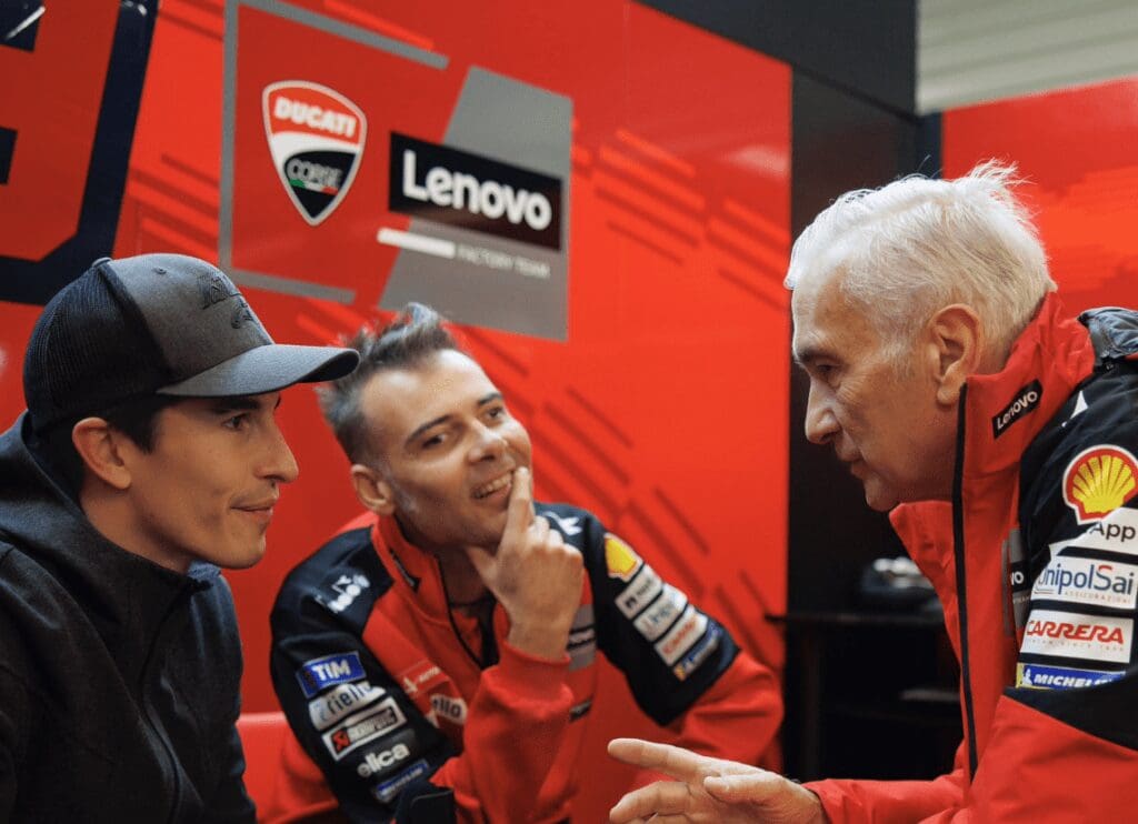 Marquez in Ducati, la prima foto ufficiale: ecco l'incontro con Tardozzi