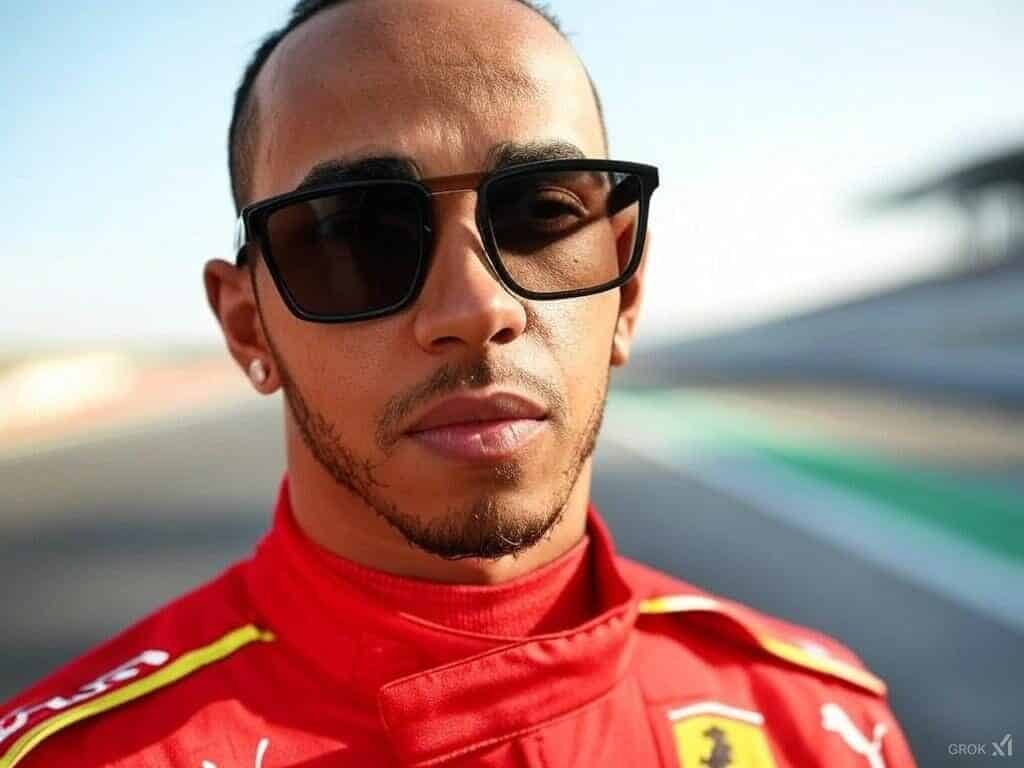 Hamilton-Ferrari, the Power of AI: Stunning Images of Lewis in Red