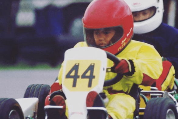 hamilton in ferrari