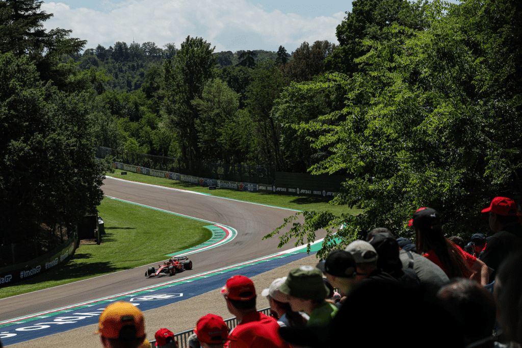 The view from the Acque Minerali area at Imola 2025