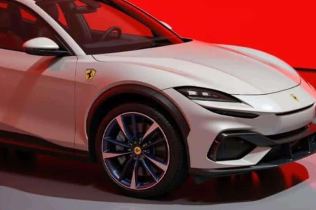Scorcio dell&#039;ambizioso modello di suv ferrari