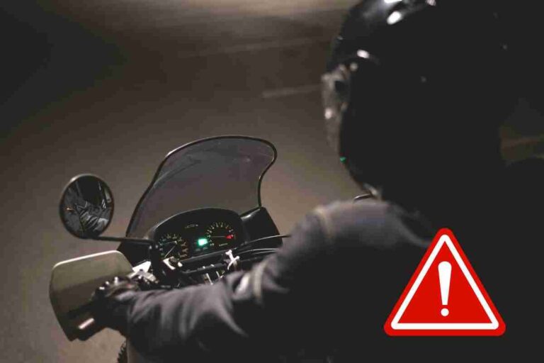 Motocicletta allarme rosso