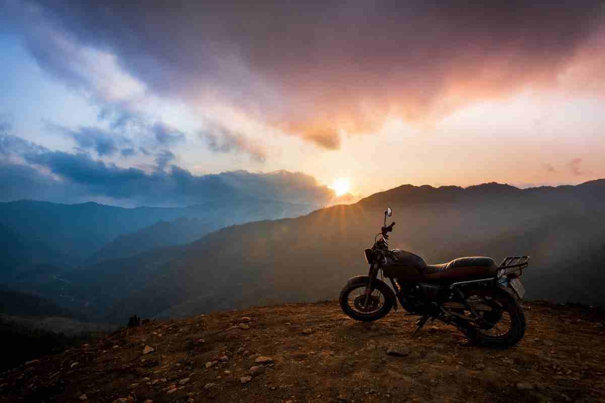 Motocicletta panorama italia