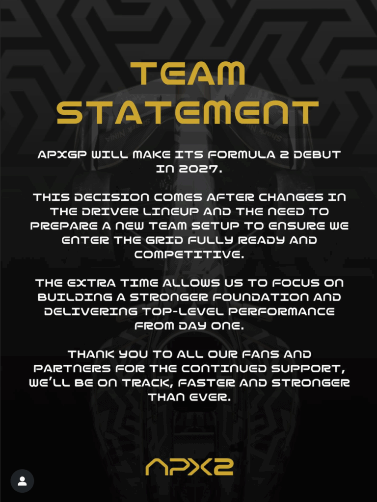 APX GP to Debut in Formula 2? Social Media Goes Wild Over the Rumor! But…