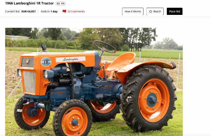 Lamborghini arancione asta