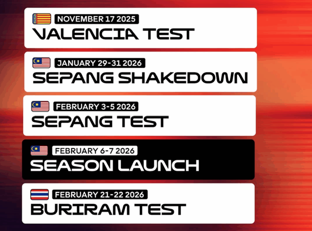 MotoGP 2026: annunciato il calendario del Pre-stagione. Ecco tutte le date da non perdere