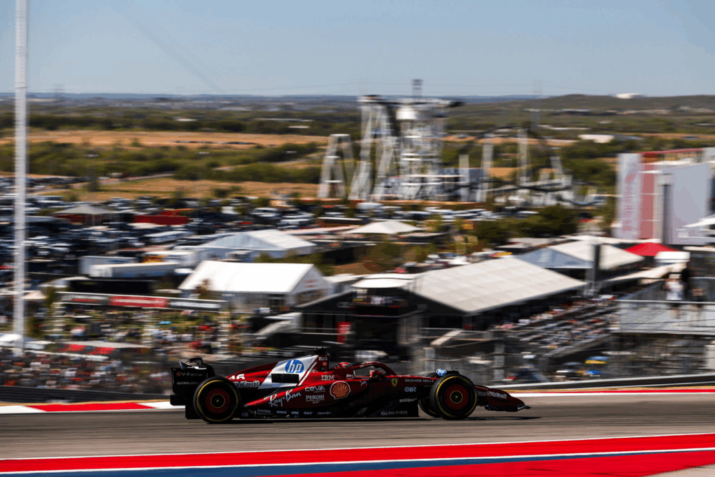 Charles Leclerc nel corso del Gran Premio degli Stati Uniti, terzo posto per il monegasco