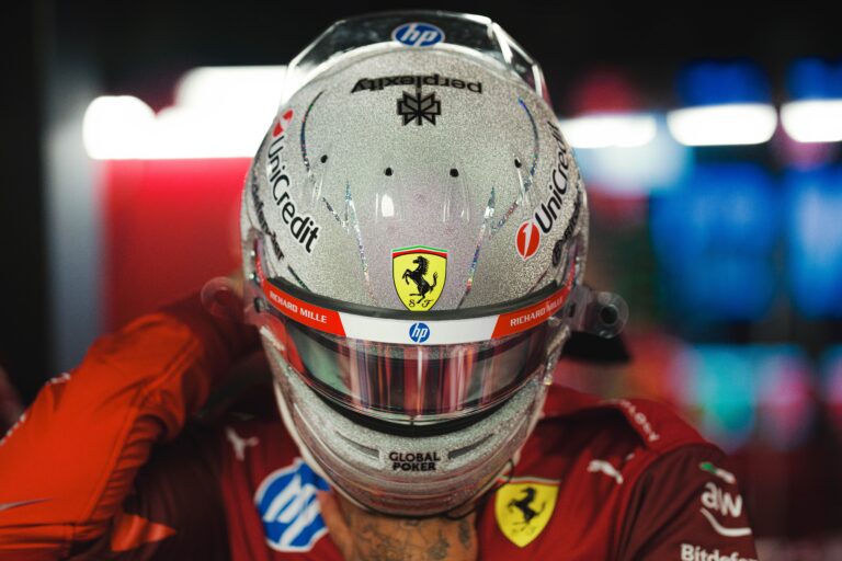Lewis hamilton si gasa dopo le fp2 Ferrari Las vegas gp F1 2025