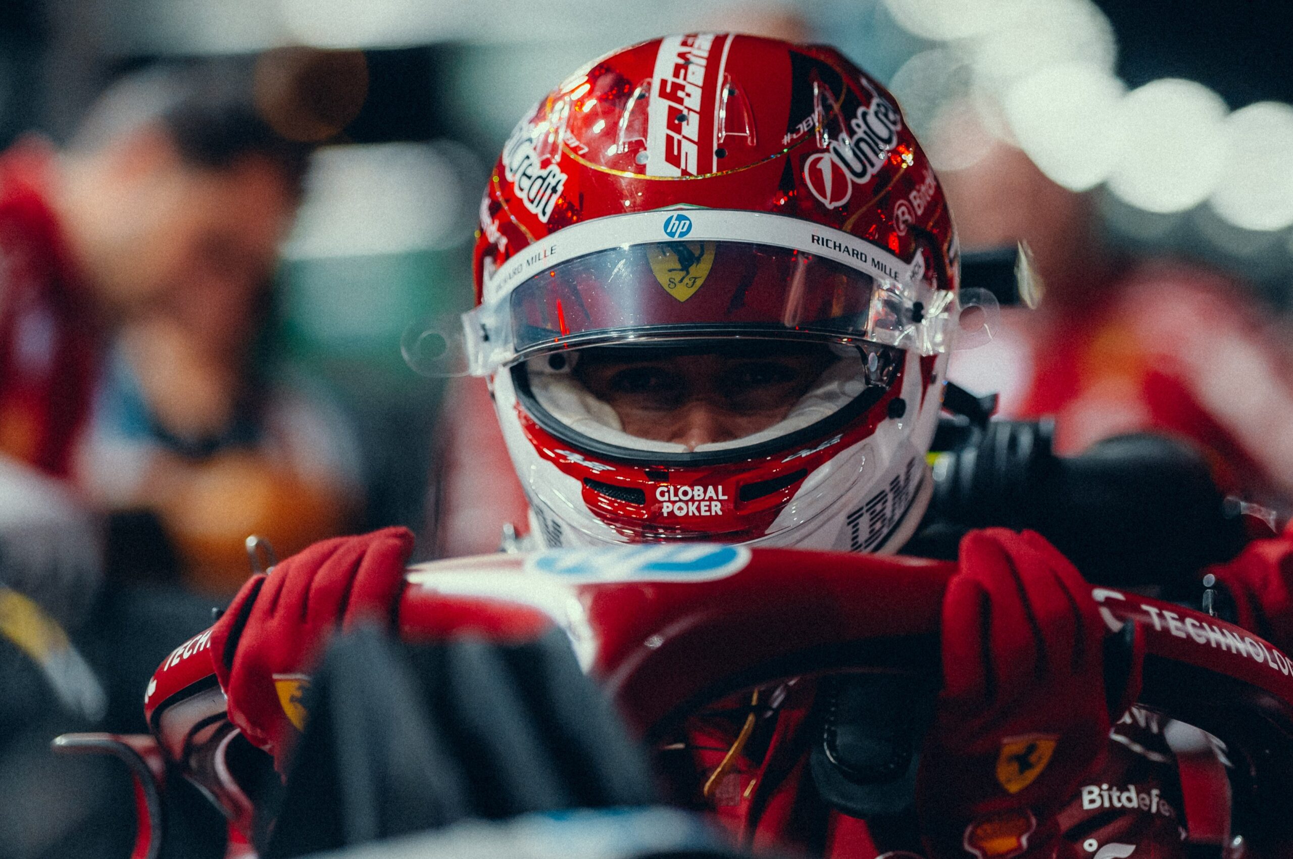 f1 charles leclerc in aston martin ferrari