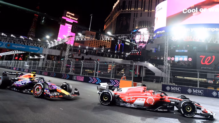 sorpasso di leclerc a las vegas