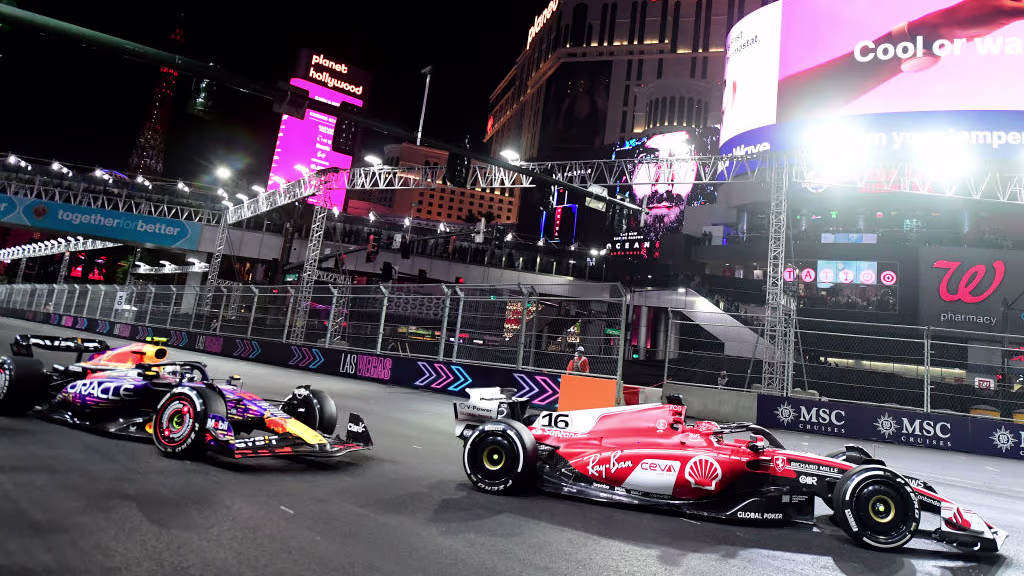 sorpasso di leclerc a las vegas