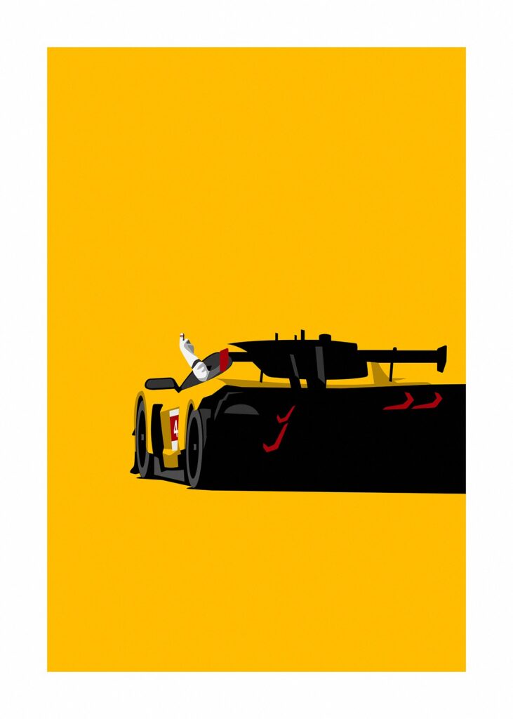 BMW vs Corvette: il post artistico realizzato da Abel Toth in occasione del gesto di Milner a Farfus