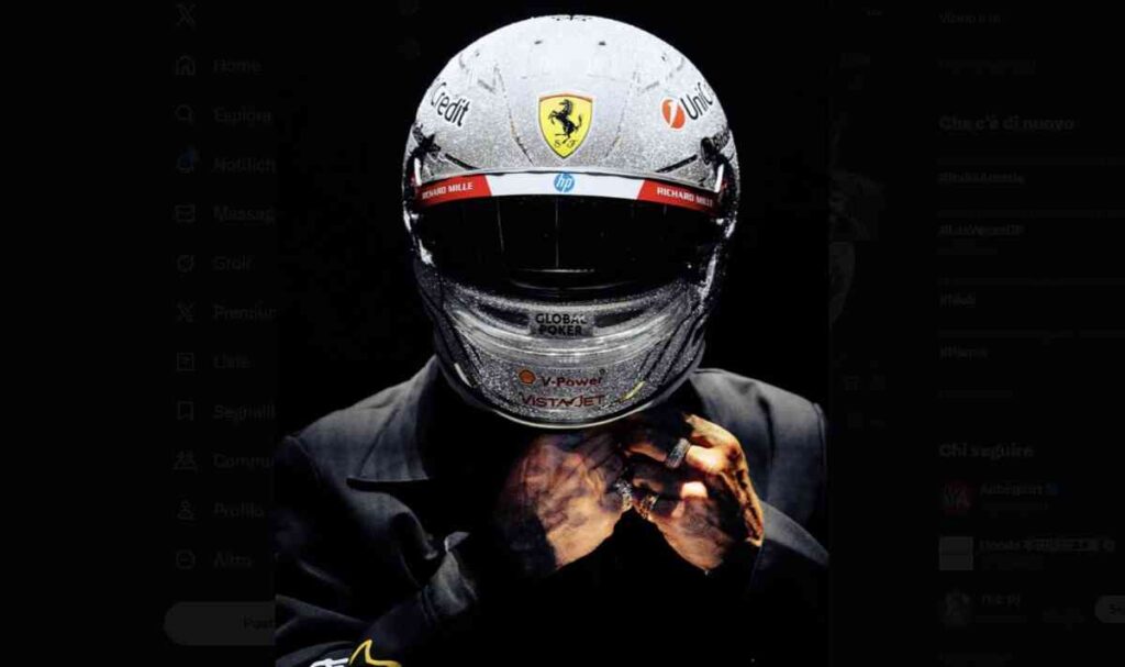 Ferrari, Lewis Hamilton presenta il casco speciale per Las Vegas: FOTO in anteprima
