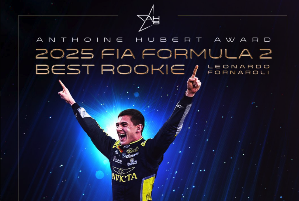 F2 | Leonardo Fornaroli vince l’Anthoine Hubert Award: il miglior rookie del 2025