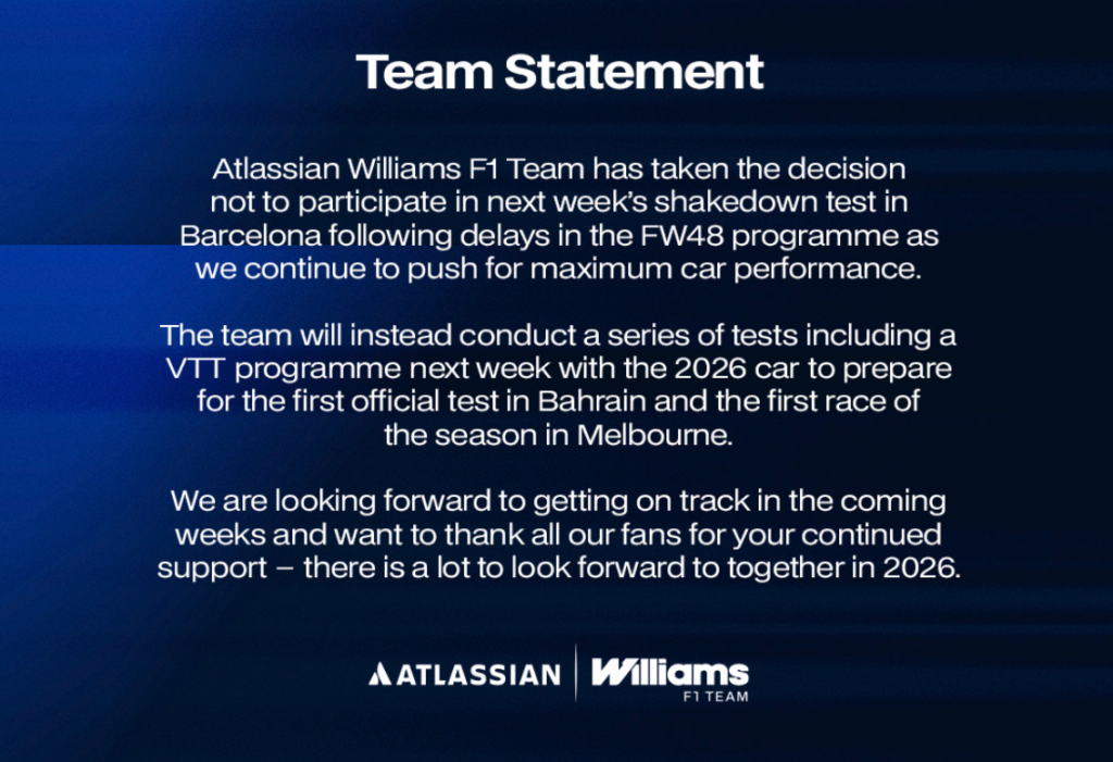 ULTIM'ORA - Williams nel caos: la FW48 non verrà presentata fisicamente