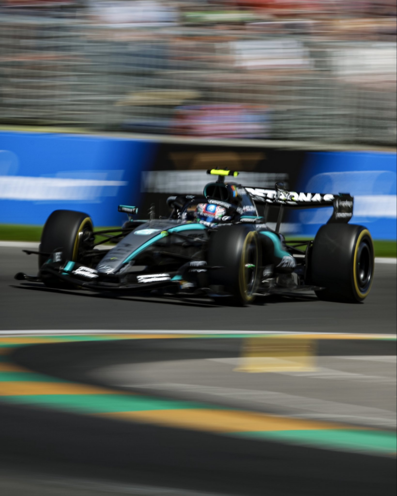 Andrea Kimi Antonelli nel corso di una fase di gara in Australia